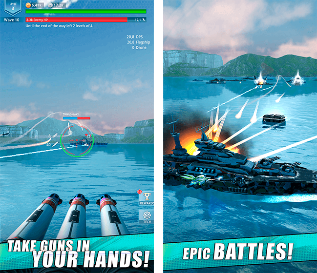 jogar Idle Fleet: Warship Shooter