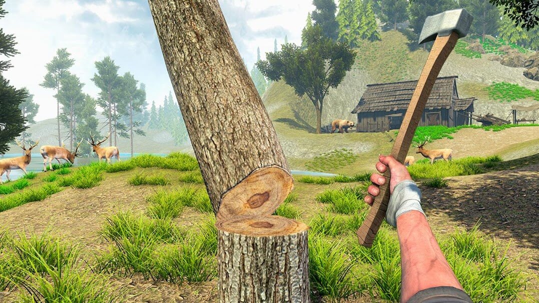 jogar Woodcraft Island Survival Game