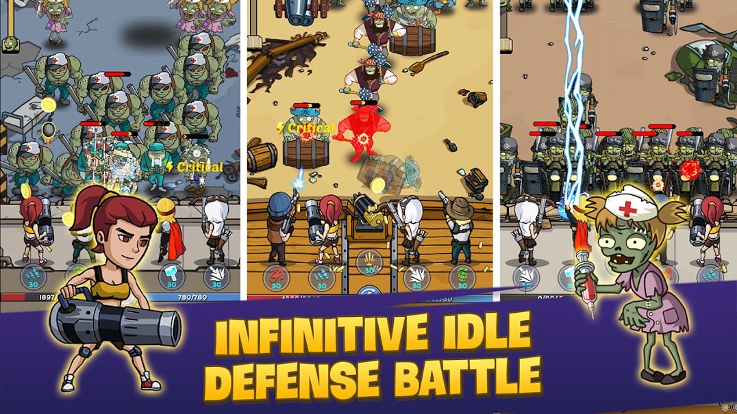 jogar Zombie War Idle Defense Game