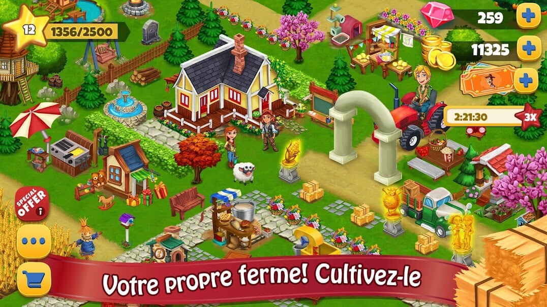 jogar Farm Day Village Farming: Offline Games