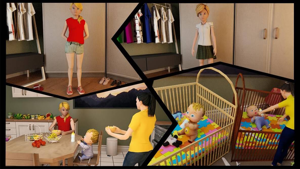 jogar Real Mother Simulator 3D: New Born Twin Baby Games