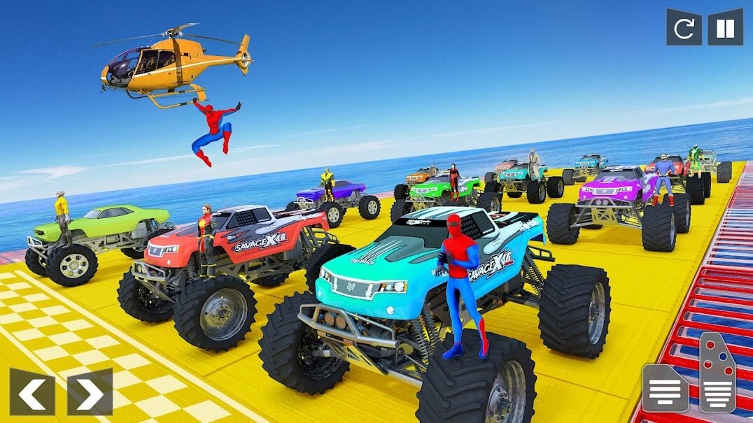 jogar SuperHero Mega Ramp: Car Games