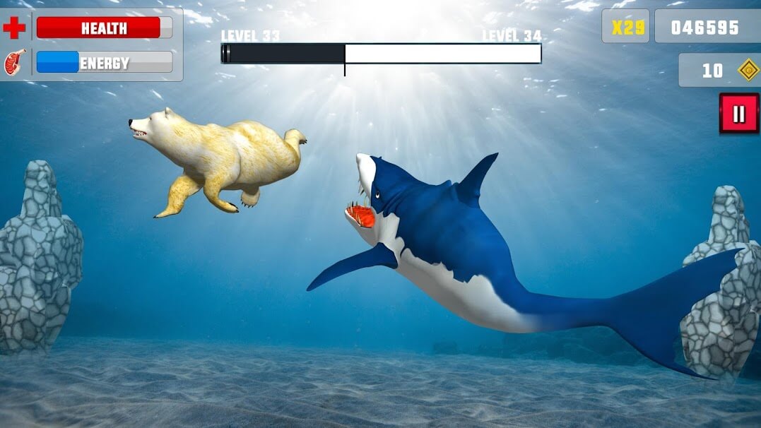 jogar Shark Attack Angry Fish Jaws - Hungry Games