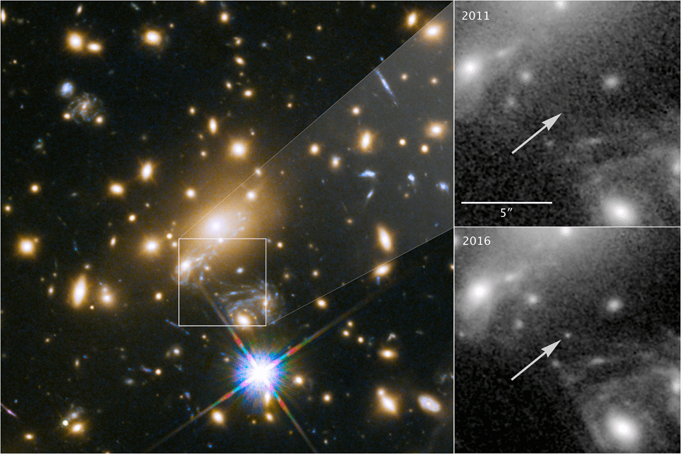 Imagem da estrela Ícaro captada pelo telescópio Hubble